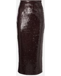 Roland Mouret - Sequined Midi Skirt - Lyst