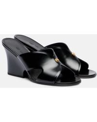 Loro Piana - Vera 80 Leather Wedge Mules - Lyst