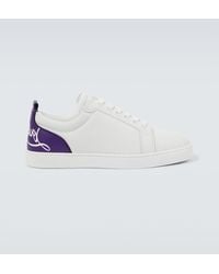 Christian Louboutin - Calfskin Low Sneaker Fun Louis Junior - Lyst