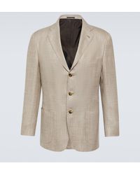 Kiton - Cashmere, Wool, Silk And Linen Blazer - Lyst