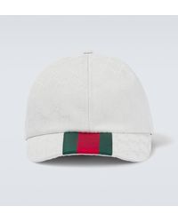 Gucci - Baseballcap Web Stripe Gg Aus Canvas - Lyst