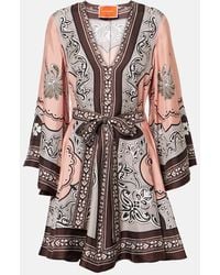 La DoubleJ - Minikleid Magnifico Aus Seiden-Twill - Lyst