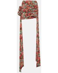 Magda Butrym - Floral Draped Miniskirt - Lyst