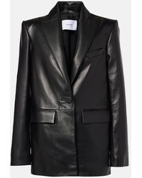 Alex Perry - Oversized Leather Blazer - Lyst