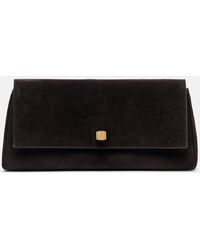 KHAITE - Clutch Audrey Aus Veloursleder - Lyst