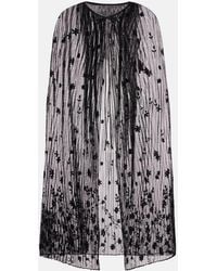 TOTEME - Embroidered Floral Plisse Tulle Cape - Lyst