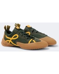 Loewe - Grip Suede-Trimmed Sneakers - Lyst