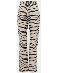 Alaïa - Zebra-Print Jeans - Lyst