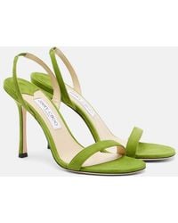 Jimmy Choo - Jenn Suede Slingback Sandals - Lyst