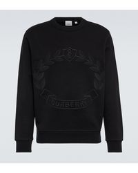 Burberry Besticktes Sweatshirt aus Baumwolle - Schwarz
