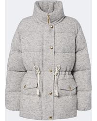 Moncler - Wool-Blend Tweed Down Jacket - Lyst