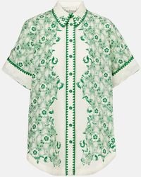 ALÉMAIS - Printed Cotton And Silk Shirt - Lyst