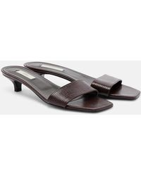 TOTEME - Embossed Leather Mules - Lyst
