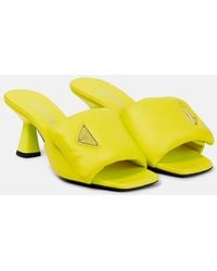 Prada - Padded Leather Mules 65 - Lyst
