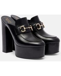 Gucci - Damen-Mules Mit Plateausohle Und Horsebit, Größe - Lyst
