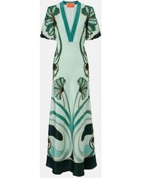 La DoubleJ - Marlene Silk Crepe De Chine Maxi Dress - Lyst