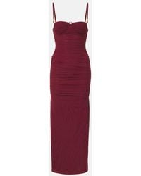 SIR. - Toni Ruched Mesh Maxi Dress - Lyst