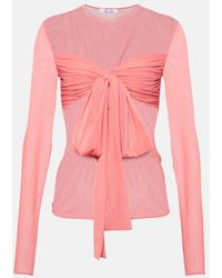 Blumarine - Bow-Detail Jersey Top - Lyst