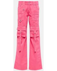 Blumarine - Low-Rise Denim Cargo Pants - Lyst