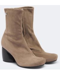 Loewe - Oval Suede Ankle Boots - Lyst