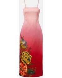 ALÉMAIS - Inez Ombre Linen-Blend Midi Dress - Lyst