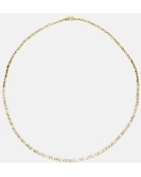 Suzanne Kalan - Halskette Classic aus 18kt Gelbgold mit Diamanten - Lyst