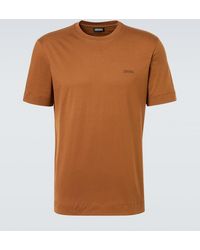 ZEGNA - Logo Cotton Jersey T-Shirt - Lyst