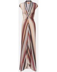 Missoni - Abito Lungo Con Lame - Lyst