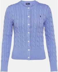 Ralph Lauren - Polo Pony Cable-knit Cardigan - Lyst