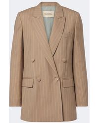 Valentino - Pinstripe Virgin Wool Double-Breasted Blazer - Lyst