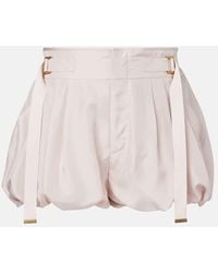 Chloé - Cotton Gabardine Shorts - Lyst