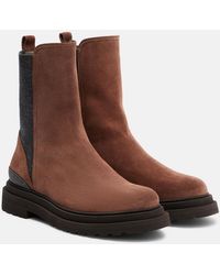 Brunello Cucinelli - Monili Suede Chelsea Boots - Lyst