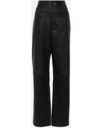 Wardrobe NYC - High-Rise Leather Wide-Leg Pants - Lyst