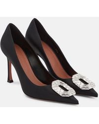 AMINA MUADDI - Camelia Satin Pumps - Lyst