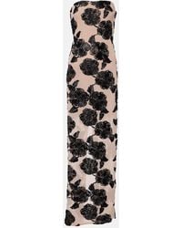 ROTATE BIRGER CHRISTENSEN - Abito Lungo Con Mesh - Lyst