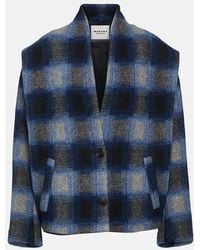 Isabel Marant - Drogo Cropped Checked Flannel Jacket - Lyst