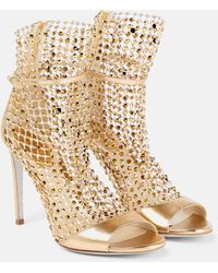 Rene Caovilla - Galaxia Embellished Leather Sandals - Lyst