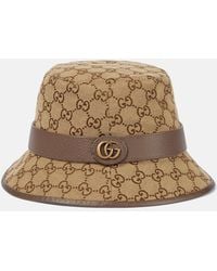 Gucci - Logo-pattern Cotton-blend Bucket Hat - Lyst