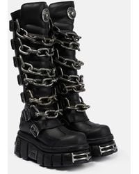 Vetements - X New Rock Leather Platform Boots - Lyst