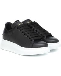 Alexander McQueen Leather Sneakers - Black