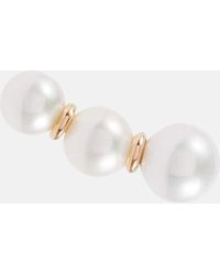 Sophie Bille Brahe - Trois Perles 14kt Yellow Gold Single Earring With Pearls - Lyst