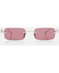 Gucci - Occhiali Da Sole Rettangolari Con Logo - Lyst