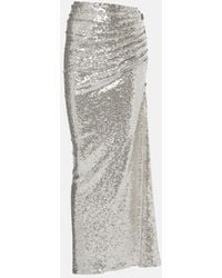 Maticevski - Luna Draped Sequined Maxi Skirt - Lyst