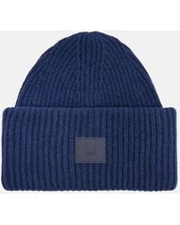 Acne Studios - Face Wool And Yak-Blend Beanie - Lyst