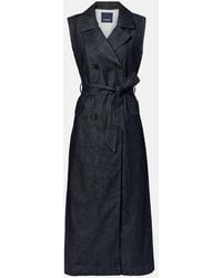 Max Mara - Abito Lungo Di Jeans Greta Con Cintura - Lyst