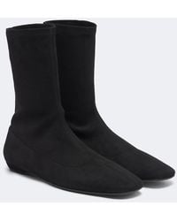 The Row - Cindy Suede Ankle Boots - Lyst