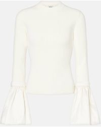 Jonathan Simkhai - Top Agata Aus Rippstrick Mit Taft - Lyst