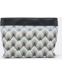 Missoni - Mini Leather-Trimmed Lame Pouch - Lyst