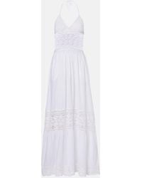 Anna Kosturova - Filigree Crochet Halterneck Maxi Dress - Lyst