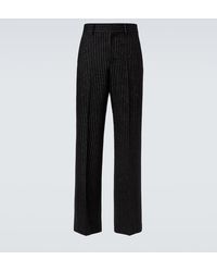 Valentino - Pinstripe Wool And Silk Straight Pants - Lyst